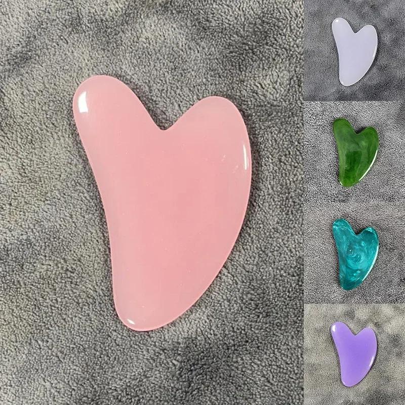 Resin Heart-Shaped Scrapping Piece Massage Back Neck Waist Scrapping Piece Beauty Salon Whole Body Scrapping Spa Tools