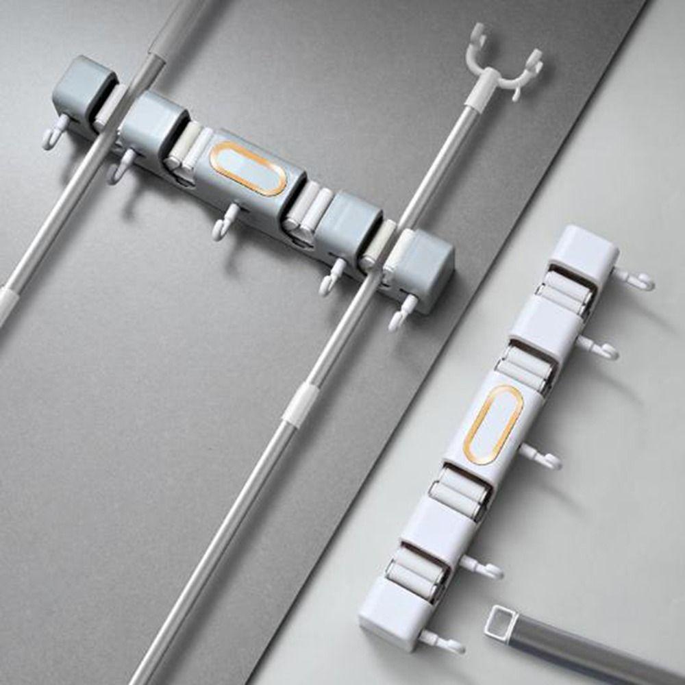 Пластиковая вешалка для швабры, держатель для швабры без проколов, универсальная стойка для хранения швабры, сад