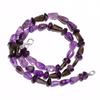 Natural Amethyst Smoky Quartz Gemstone Smooth Beads Necklace 17" UB-4558 UB-4558