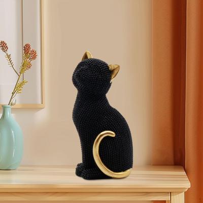 Фигурка кошки из смолы коллекционное украшение для гостиной полки рабочего стола