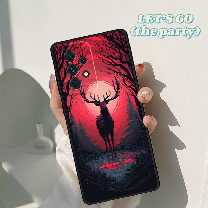Чехол для телефона с рисунком животного Олень Для Samsung Galaxy A42 A31 A40 A51 A71 A32 A80 A91 A52 A72 A73 A20e A21S A50 A70 A11 A12 Чехол