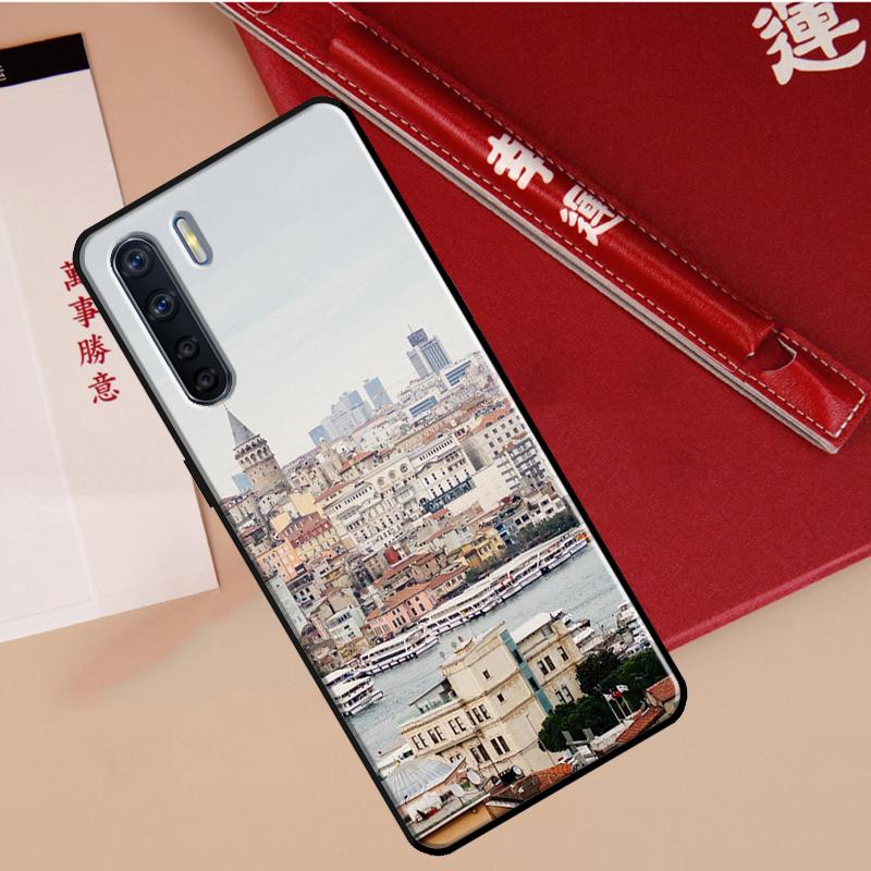 Турция Стамбул Пейзаж Чехол для Oppo A60 A98 A58 A78 A18 A38 A80 A40 A77 A57 A17 A74 A54 A94 A96 A76 A16 A15 A5 Pro