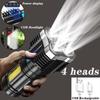 LED Flashlight COB Side Light USB Recharge Super Bright Outdoor Portable Lamp 4 Mode Waterproof Torch Outdoor Hunting Camping