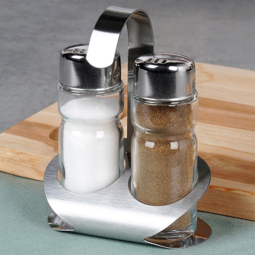 Salt and Pepper Set Salt Shaker Glass Pepper Shaker Spice Rack