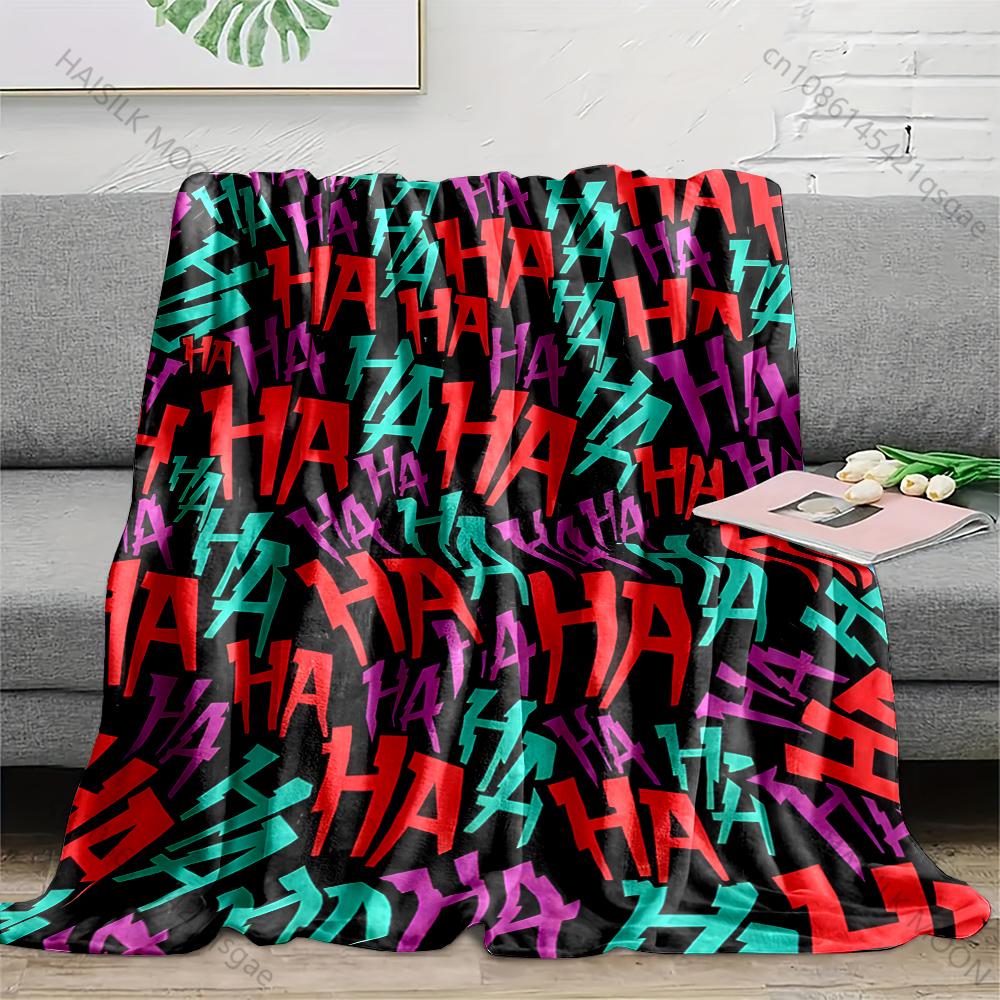 Multiple sizes Pattern of laughter "HA" Blanket Suitable for Home Bedroom Sofa Travel Camping Blanket Various Sizes for Gifts