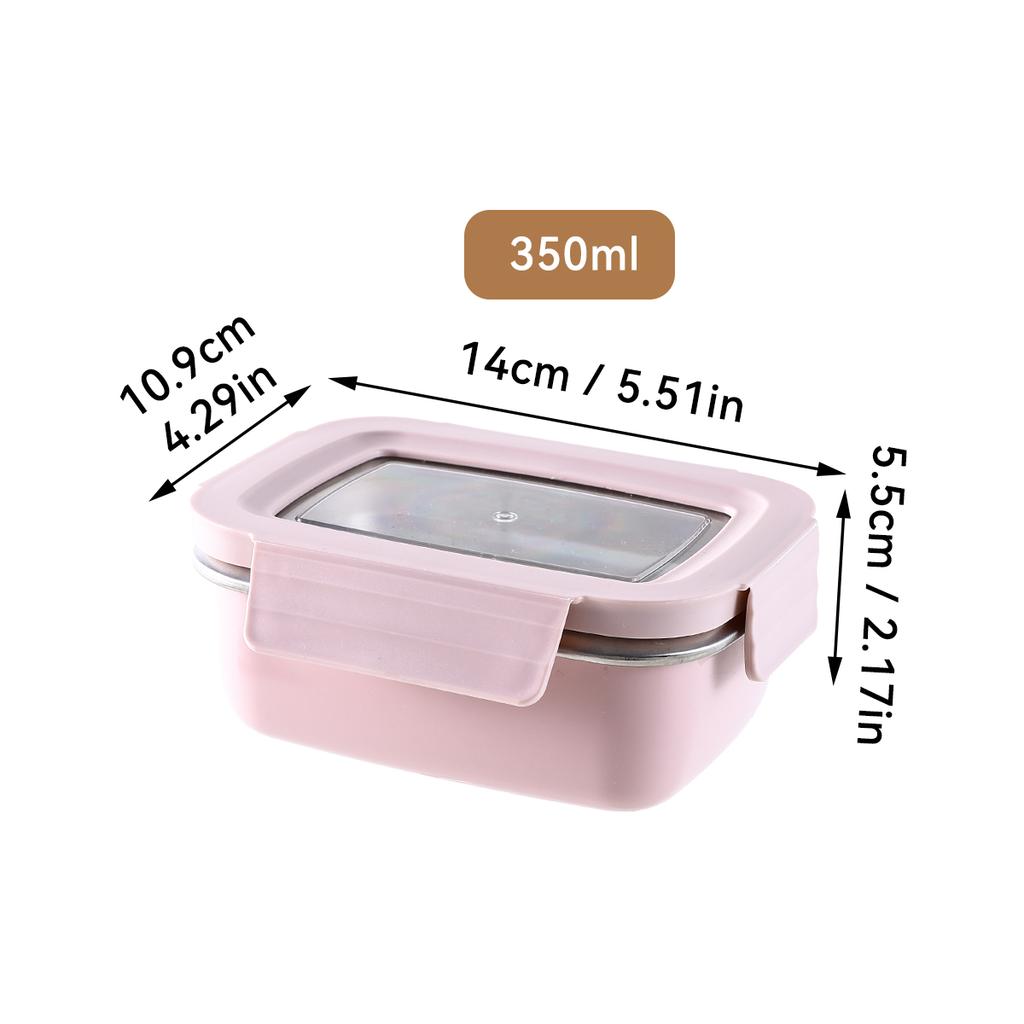 Microwave 304 Stainless Steel Compartment Lunch Box Stackable Leak-proof Student Bento Box Food Container For Cold And Hot Food