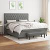 3136846 vidaXL Divan Bed with Mattress Dark Grey 160x200cm Fabric