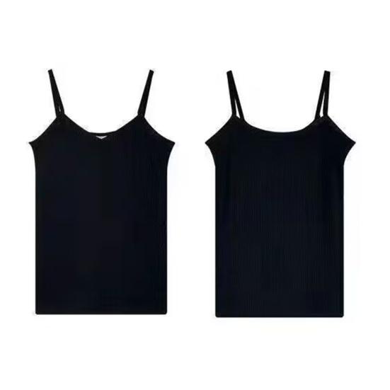 Women Sleeveless Thermal Tank Top Spaghetti Strap Fleece Lined Underwear Top Warm Camisole Base Layer
