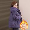 Winter Women's Jacket Fashion Loose Hooded Plush Cotton Padded Coats Thicken Parkas Vintage Winter Clothes Women