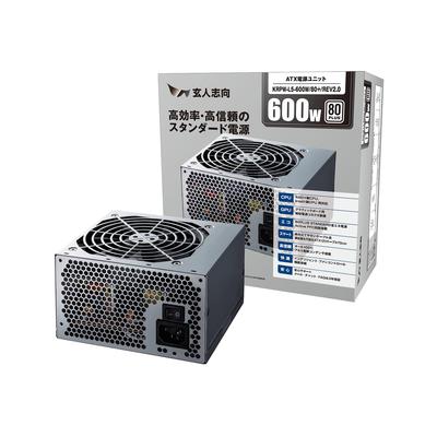 Блок питания ATX Kuroutoshikou 600 Вт, 80 PLUS Standard, с тихим 12-см вентилятором, KRPW-L5-600W/80+/REV2.0