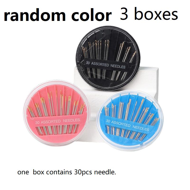 Stainless Steel Side Holes Blind Needles Elderly Hand Sewing Needle For Sewing Household DIY Apparel Beading Threading Needles