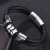 Новый мужской браслет из натуральной кожи с плетением для мужчин из нержавеющей стали, модный браслет, браслет, подарки