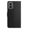 For Motorola Moto G55 5G Case PU Leather Wallet Phone Cover Litchi Texture,Black