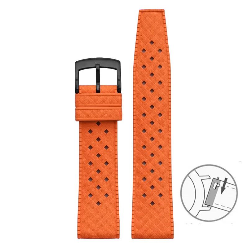 Watchband 20mm 22mm Diving Sport Watch Band for Seiko Omega Seamaster 300 Longines FKM Fluoro Rubber Strap Bracelet for Blancpain X Swatch