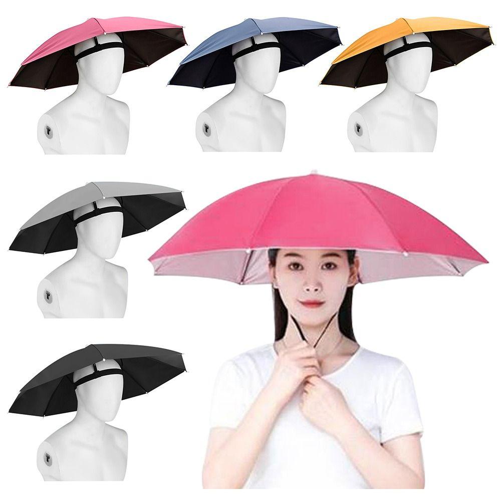 Windproof Head Umbrella Hat Elastic Band Umbrella Portable Rain Gear