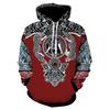 Весенне-осенний повседневный модный крутой Тотем 3d Викингов с винтажным принтом и длинным рукавом, мужской пуловер с капюшоном, спортивные толстовки, топы, мужская одежда