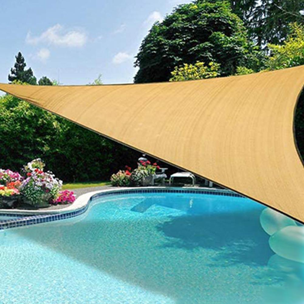 Водонепроницаемый солнцезащитный козырек, парусный навес, треугольный/четырехугольный УФ-блок, солнцезащитный козырек для наружного садового тента, заднего двора, экран конфиденциальности