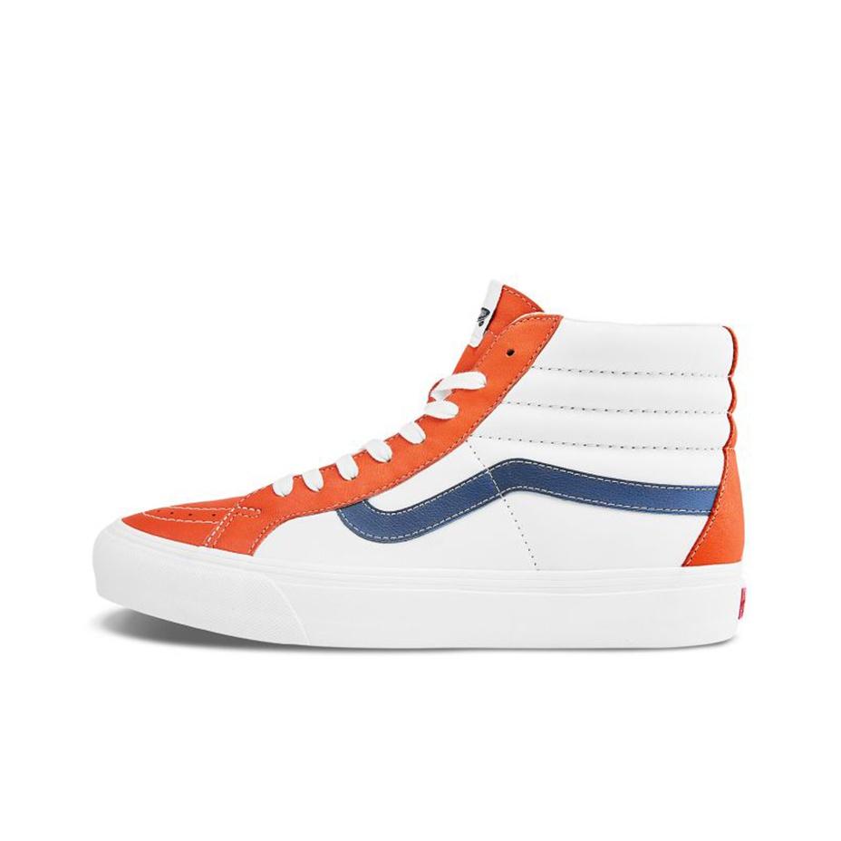 Vans Sk8 Переиздание Vlt Lx Высокие Кроссовки для Скейтбординга Унисекс Белые Оранжевые VN0A4BVH22E