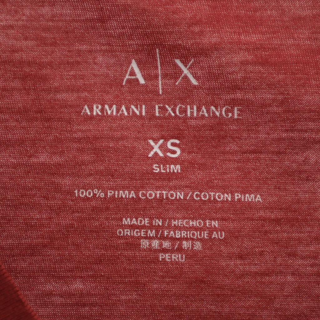 Armani Exchange Футболка с коротким рукавом и V-образным вырезом XS серия Бордо Мужская Б/У