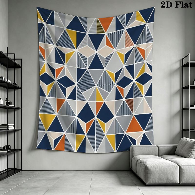 Simple Geometry Wall Tapestry Aesthetic Wall Hanging Printed Fabric Blanket Decorative Tapestries for Bedroom Living Room Home Decor