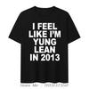 Мне кажется, я Yung Lean в 2013 году Футболка с принтом букв Мужская Женская Повседневная Футболка Модные Топы с Круглым Вырезом Летняя Хлопковая Футболка