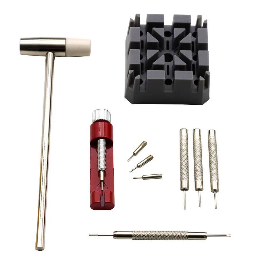 Набор инструментов для ремонта часов Инструмент для удаления штифтов звеньев браслета, ремешка, цепочки, регулировщик для профессиональных часовщиков
