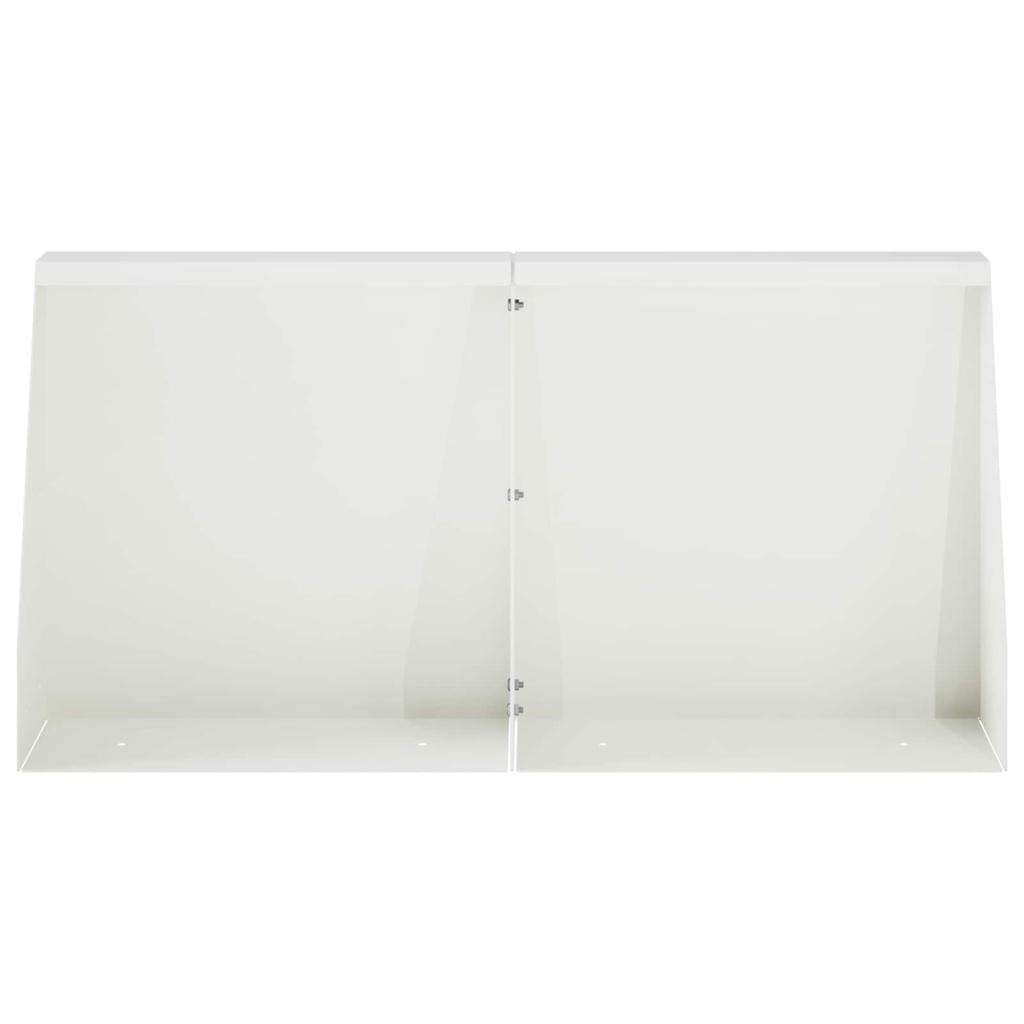 Retaining Wall 2 pcs 40 x 12 x 30 cm Steel White
