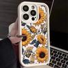 Floral Summer Thickened Anti-Fall Phone Case for iPhone16E 14 15 11 12 13 16 Pro Max 7 Plus XS XR bump Solid Silicone Back Cover