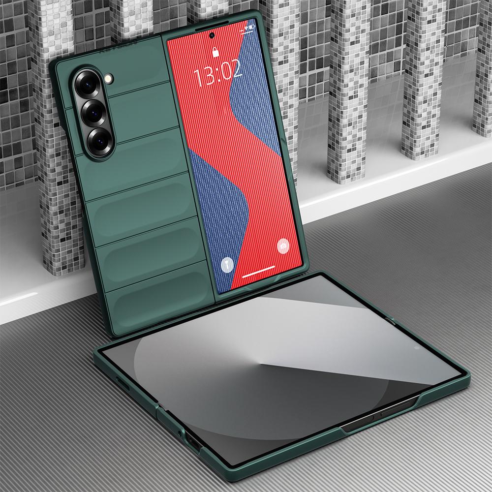 KEYSION Противоударный чехол для Samsung Z Fold 6 5 4 3 5G Противоскользящий жесткий пластиковый чехол для телефона Galaxy Z Fold 3 4 5 6 5G