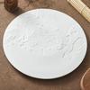 Рельефная керамическая плоская тарелка с текстурой камня, круглая десертная тарелка, тарелка для стейка, сервировочные тарелки, креативная посуда для молекулярной кухни