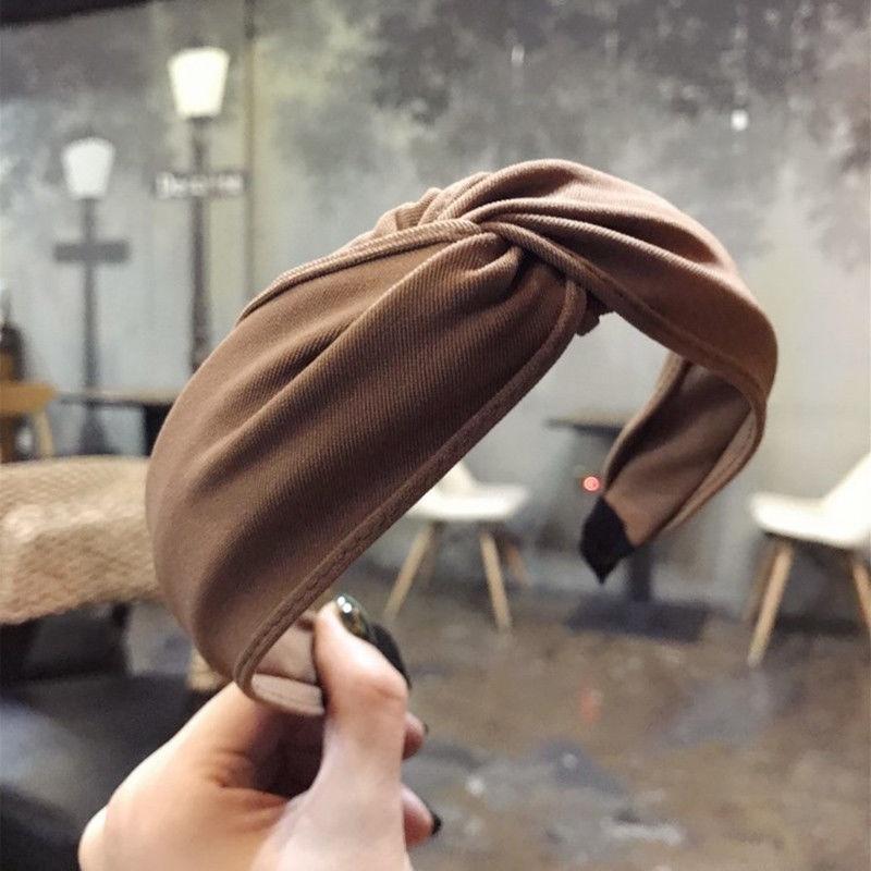 Women Ladies Yoga Elastic Hairband Bow Knot Headband Headwrap Hair Hoop Solid