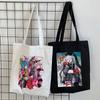 2022 Summer High Street Cartoon Shoulder Canvas Bags Casual Large-capacity Fashion Tote Emo Harajuku Kpop Punk Gothic Women Bag