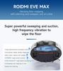 Восстановленный робот-пылесос ROIDMI EVE MAX с самоочищающейся станцией, максимальная сила всасывания 5000 Па, функция влажной уборки, пылесборник 3 л