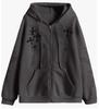 2024 new product ultra-clear hollow national style moire cross zipper sweater casual comfortable jacket cardigan sweater women