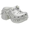SIMONE ROCHA x Crocs Легкие шлепанцы с носком из ЭВА, надеваемые на ногу, женские, серебристые