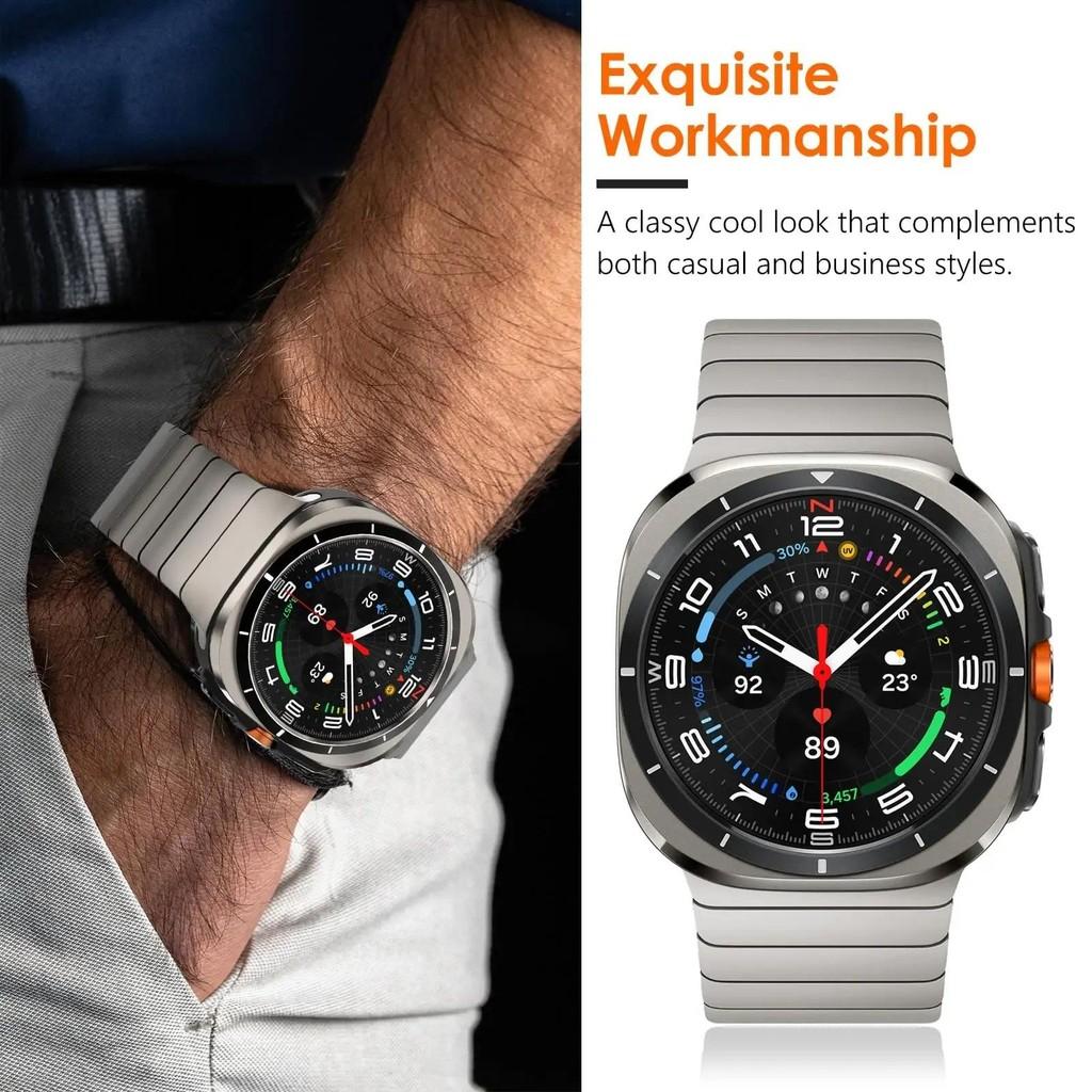 Роскошный металлический ремешок из титанового сплава без зазоров для Samsung Galaxy Watch 47 мм Ultra 2026 Мужской Женский ремешок для Galaxy Watch Ultra 2026