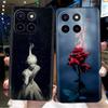 Чехол для Honor X6c Милый ТПУ Силиконовый Чехол для Телефона Для Honor X6c Задняя Крышка HonorX6c X 6C С Принтом Цветов Мягкий Силикон Coque Fundas