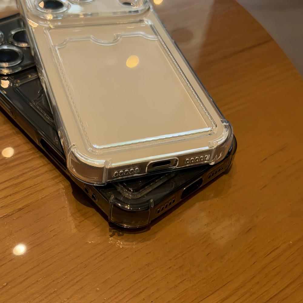 Прозрачный противоударный чехол для телефона со слотом для карты/фото для Xiaomi Redmi Note 14 Pro+ Pro 5G 4G 13 12 12S 11S 11 10S 10 Прозрачная крышка