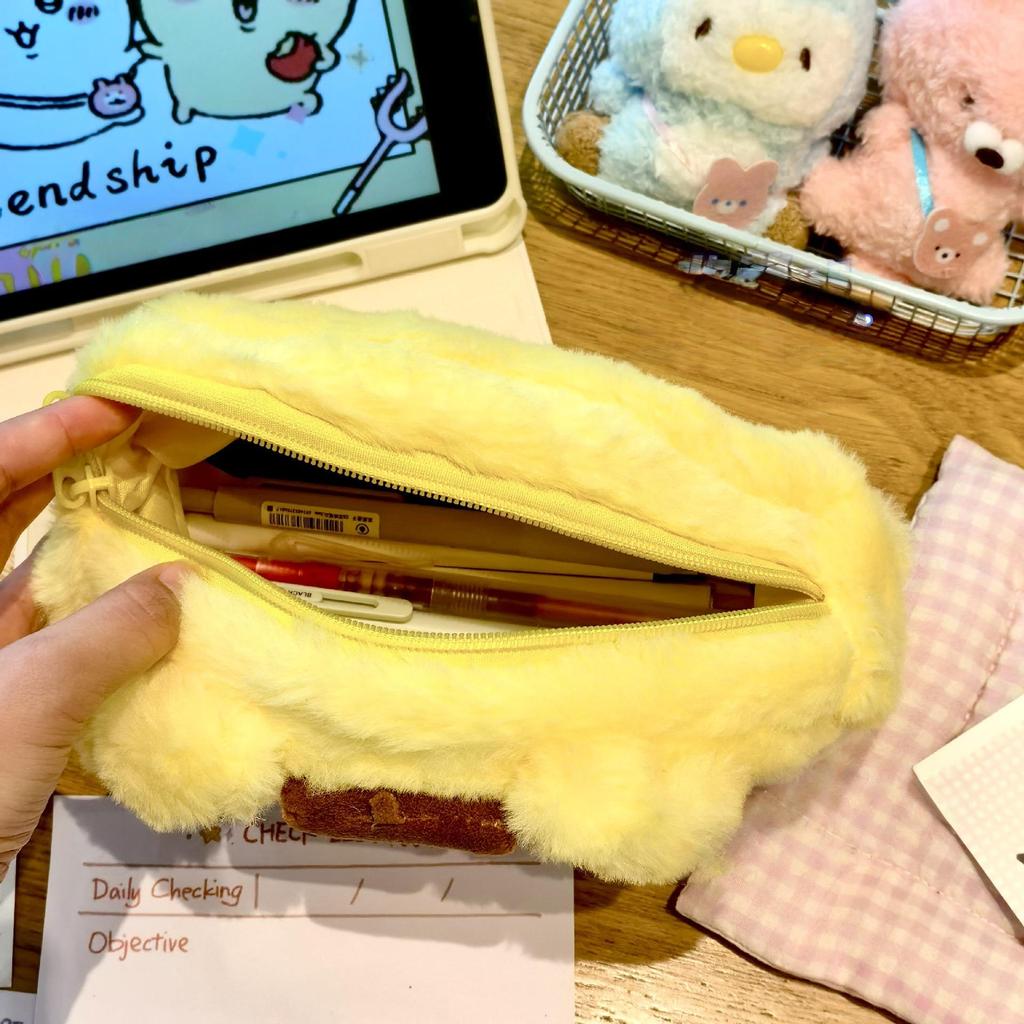 Cute Cartoon Chiikawa Plush Storage Bag Fit Kawaii Large Capacity Beauty Toiletry Makeup Pencil Casegirl Heart Birthday Gift