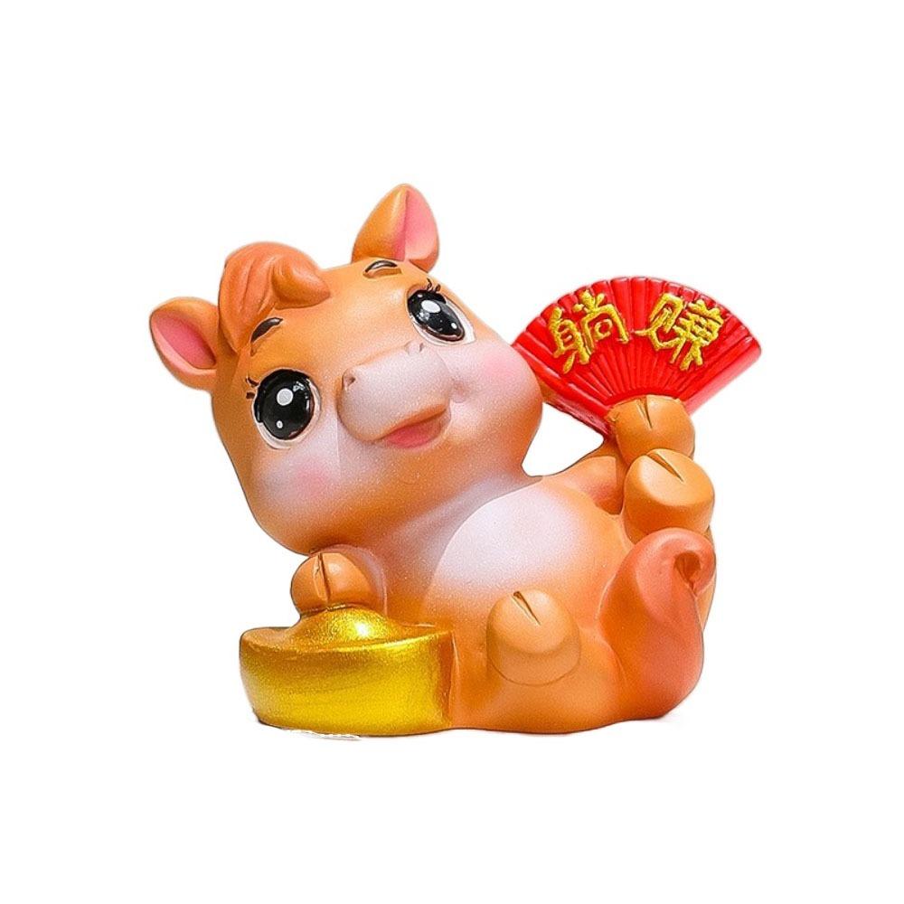 Resin Horse Figurines Chinese Style Horse Year Figurines Mascot Ornaments Horse Ornaments For Home