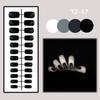 24Pcs Full Cover Solid Color Fake Nails Wearable Press-on Nails  Women