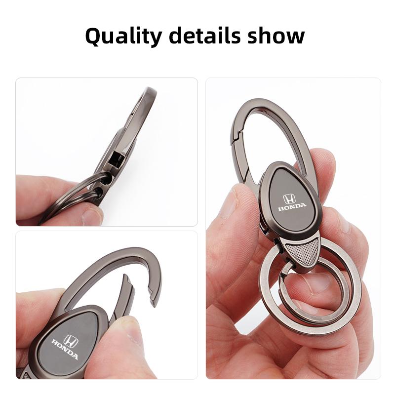 Car Keychain Key Ring Auto Logo Key Holder Accessories For Honda CRV Civic FIT Accord Jazz Stepwgn Prelude Insight Odyssey Pilot XI6