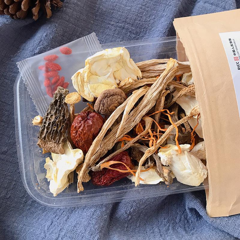 Morel & Cordyceps Mushroom Soup Seasoning Pack with Dried Ingredients