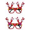 Yousheng 2026 LED Light Up Christmas Glasses Lighted Party Eyewear for Kids Adults Glow Light Up Photo Props for New Year Celebration