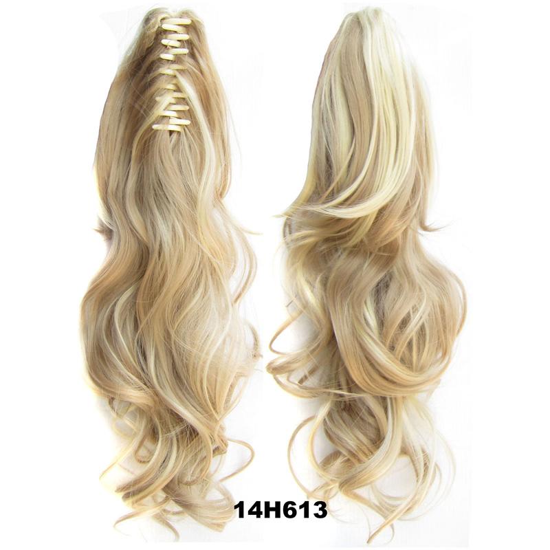 1pc Ponytail Hair Extesnion Long Wavy Hair Claw Clip On Pony Tail Hairpiece 24inch 60cm