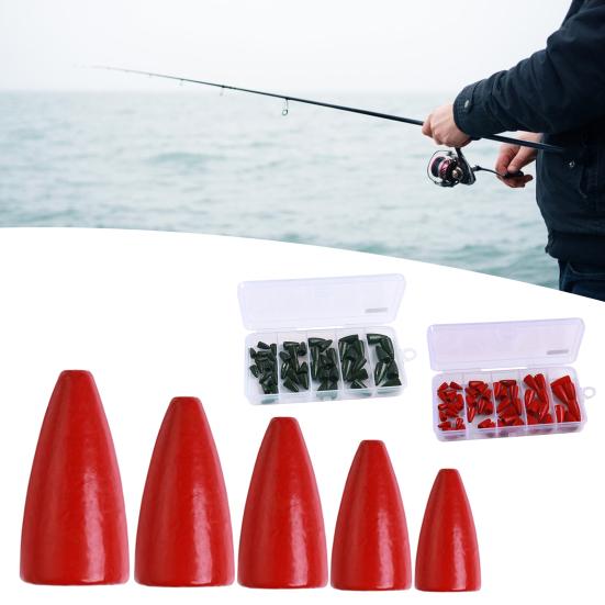 Набор из 50 шт. рыболовных грузил, устойчивых к ржавчине и коррозии, для соленой и пресной воды, металлические свинцовые рыболовные грузила