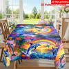 2D flat printing, 1pc dolphin-themed tablecloth, durable polyester tablecloth, yzb