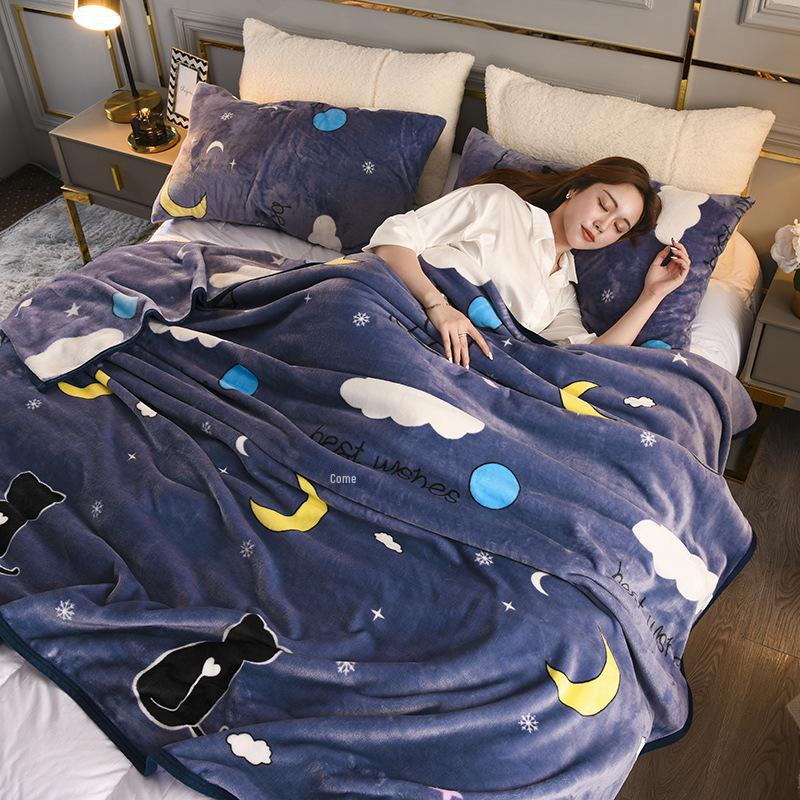 Фланелевое зимнее одеяло - односпальное/двуспальное, простыня, сон, кондиционер, подарок на мероприятие