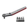 ANEX Ratchet Driver, Offset Type, Up-Head, 5-Bit Set, No. 428