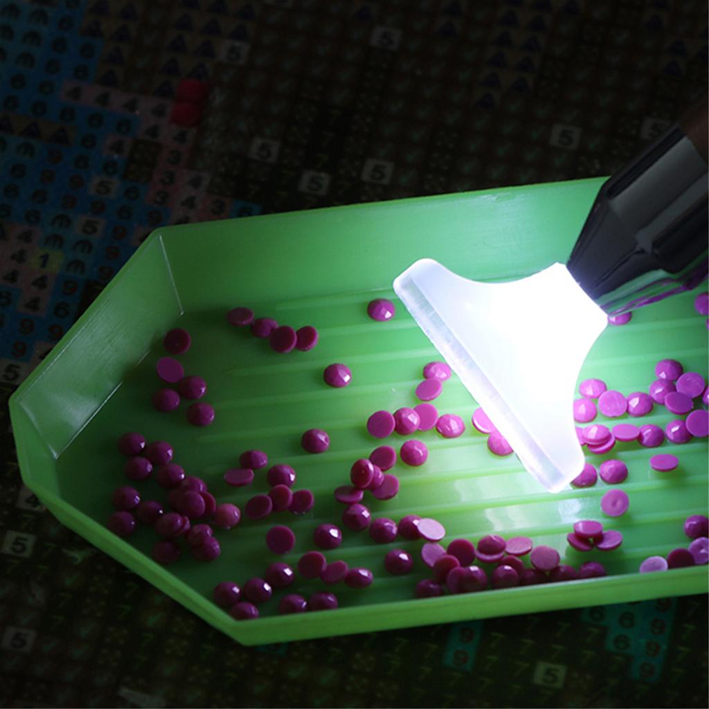 Новая USB перезаряжаемая осветительная дрель с 4 головками, 5D алмазная живопись, аксессуары для вышивки, инструменты «сделай сам»